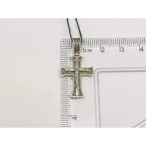 Золотий хрестик Харківська ювелірна фабрика. Розп'яття Христа. 11537-ЧЕВРО - фото 4