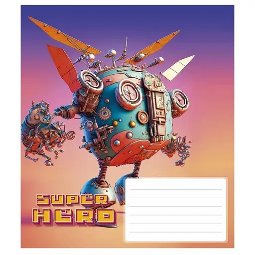 Тетрадь ученическая Super hero 012-3298K-2 в клетку, 12 листов