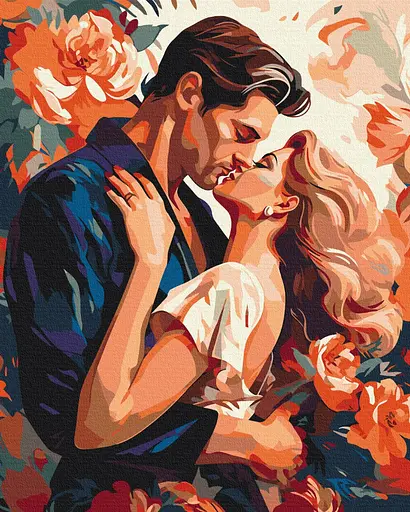 Картина за номерами на підрамнику Brushme Момент закоханих