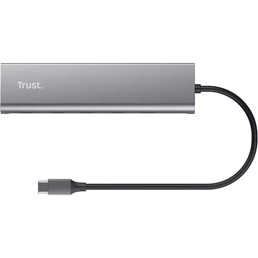 USB-Хаб Trust Halyx USB-C 5xUSB-C , Алюміній, 0.1м, сірий (25136_TRUST) - фото 3