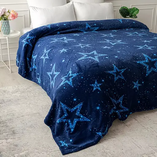 Плед Love You Созвездие грез 150x200 см велсофт темно-синий (9101) - фото 2