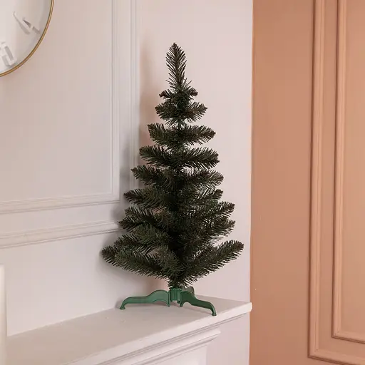 Штучна новорічна декоративна міні ялинка «Полонинська» зелена 60 см Lugi SOK-M-03-3