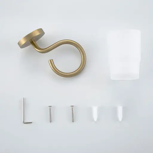 Тримач-склянка для зубних щіток Gappo G30706-3, золотий сатин - фото 3