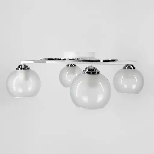 Білосніжна стельова люстра на 4 плафони Ø 47 см | Арт. 51795/4 CH+WT+WT | Line F - фото 3