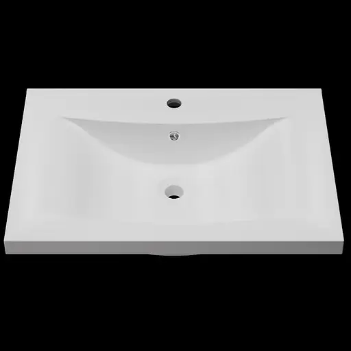 Раковина глянцева врізна Amidicon Liza 70 702x480 з литого каменю LIZA_70_HL, Білий - фото 1