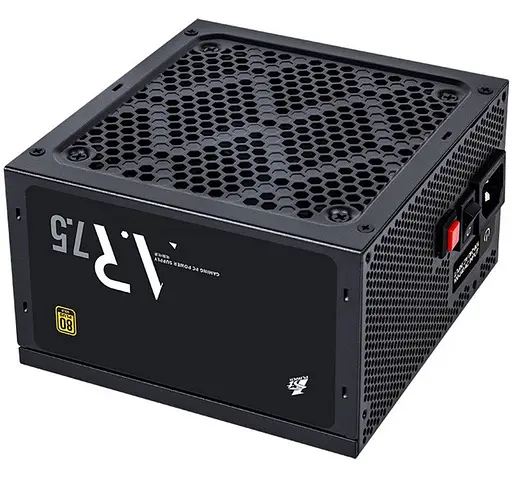 Блок питания 750 Вт, 1stPlayer PS-750AR, черный, 80+ золотистый, Active PFC, 12 см, 3xMolex/5xSATA/4x6+2-pin/2x4+4-pin - фото 1