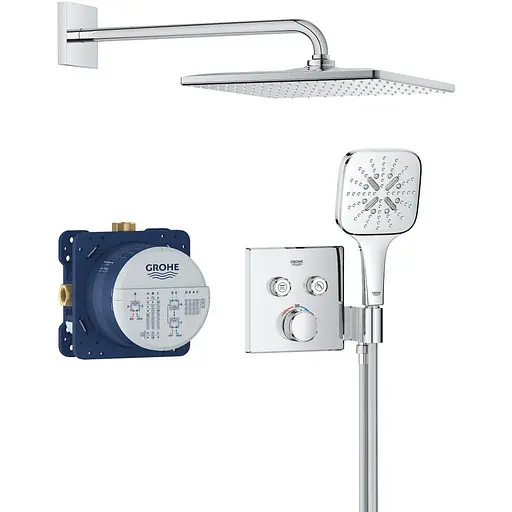 Душова система прихованого монтажу Grohe Grohtherm Smartcontrol з Rainshower 310 Mono Cube 34865000, Хром - фото 1