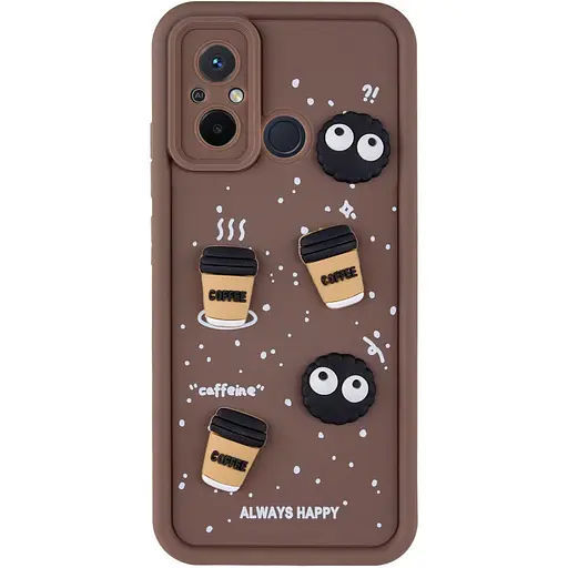 Чехол Epik TPU Toys Case для Xiaomi Redmi 12C/Poco C55 Brown/Always Happy - фото 2