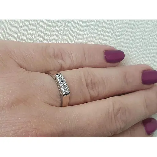 Серебряное кольцо Харьковская ювелирная фабрика с фианитами. 500431-ЗНР 17 - фото 2