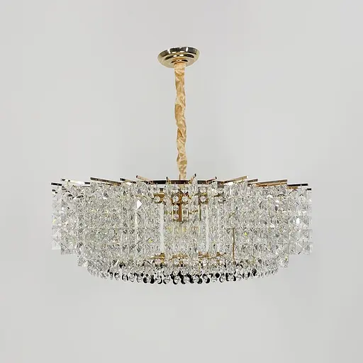 Вишукана золота люстра із кришталевими підвісками Ø 55 см | Арт. 567-600 | Line F - фото 1