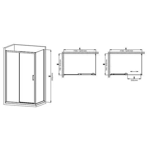 Душевая кабина без поддона Mixxus Premium Diverse SC03-120x80x19 5-TR хром прозрачное стекло 6 мм MI6867, Универсальная, прозрачная, хром - фото 5