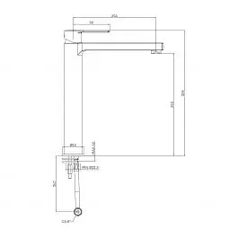 Змішувач для раковини високий Paffoni Ringo без донного клапана black matt RIN081NO, Чорний матовий - фото 8