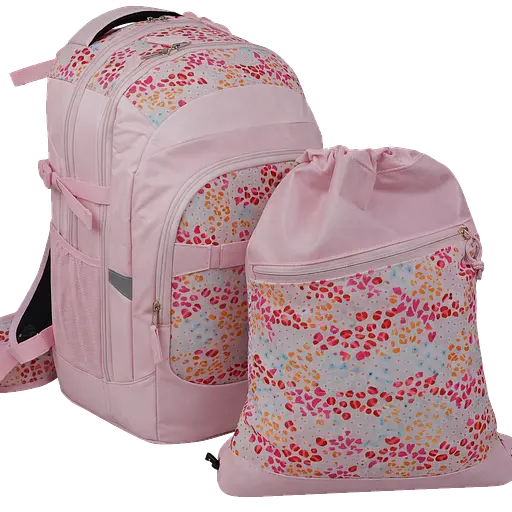 Школьный набор из рюкзака и сумки для обуви розовый LS sum0028852 - фото 1