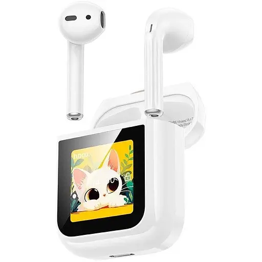 Навушники Hoco Cat true wireless touch screen BT headset EW86 до 20 годин білі