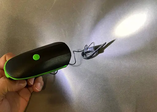 Вело фара и велосипедный сигнал на выносной кнопке Bike Light 7588 аккумуляторный велофонарь micro-USB - фото 5