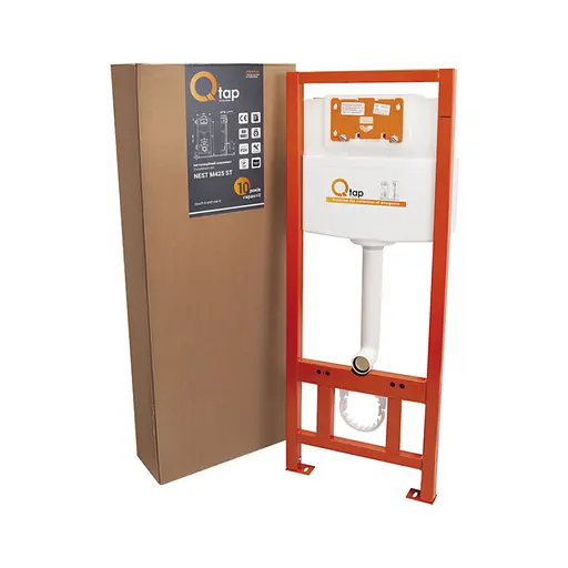 Набір інсталяція 4 в 1 Q-tap Nest ST з круглою панеллю змиву QT0133M425M11112CRM - фото 2