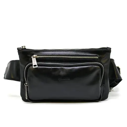 Кожаная мужская сумка на пояс TARWA 26х16х3 см sum0025989 - фото 3