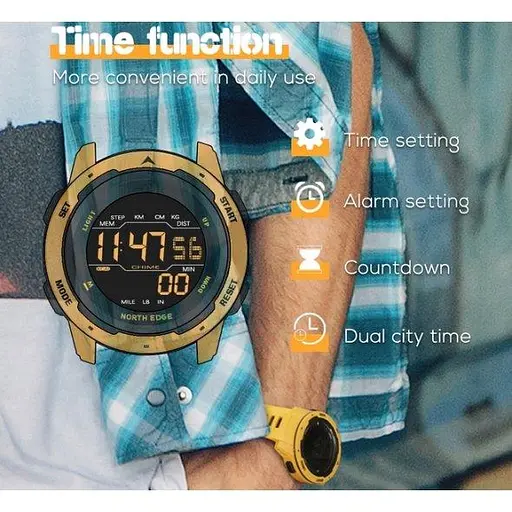 Тактические часы North Edge Mars Pro Yellow 5Bar - фото 10