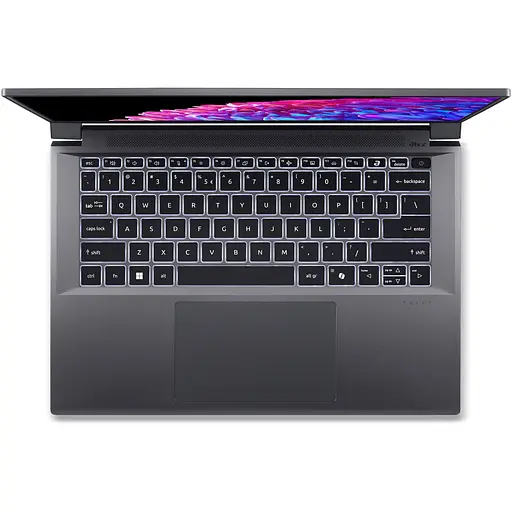 Ноутбук Acer Swift X 14 OLED SFX14-72G-5043 з процесором Intel Core Ultra 5 125H pana la 4.5GHz, 14.5'', 2.8K OLED 120Hz, 16GB LPDDR5X RAM, 1TB SSD, NVID Home, Steel сірий - фото 11