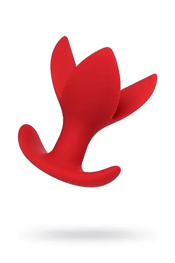 Анальная пробка ToDo Expander Plug Flower 9 см (красный) - фото 2