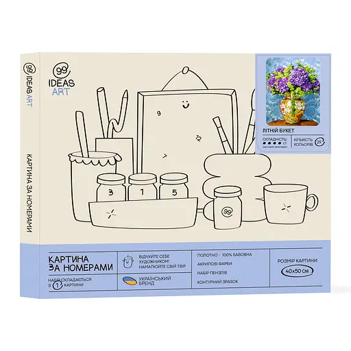 Набор для росписи "Летний букет" 40*50 см - фото 2