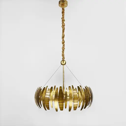 Подвесная люстра в золотом корпусе Ø 50 см Ст. MJ 212-500 | Line F - фото 6