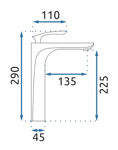 Смеситель для умывальника Rea Orbit высокий хром REA-B2049 Хром - фото 5