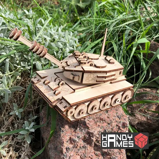 Дерев'яний конструктор Танк М-60 105 деталей - фото 7