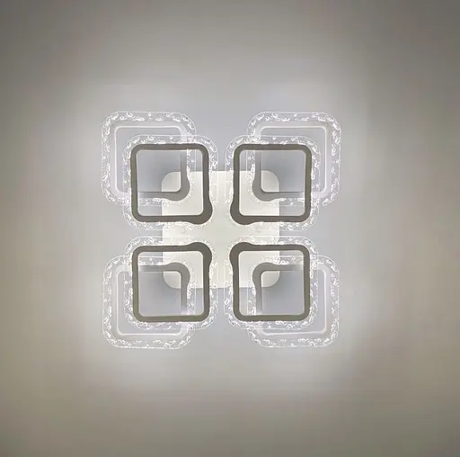 Люстра в матовом белом корпусе с прозрачным акрилом Line.F A 2517/4+4 XS WH - фото 7