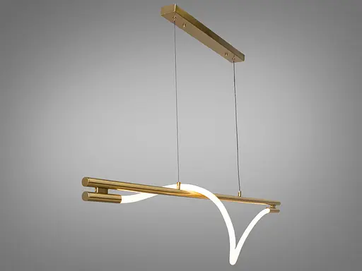 Современная светодиодная люстра шланг, 15W, бронзовая люстра на тросах - фото 2