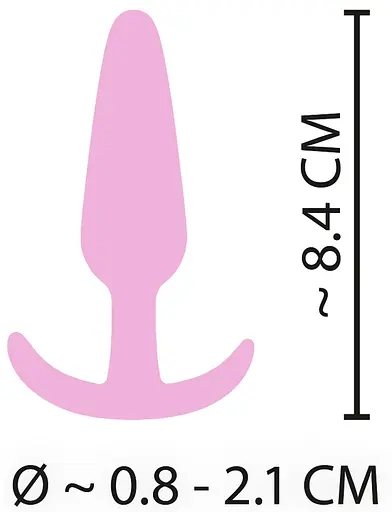 Анальна пробка Cuties Mini Butt Plug 8.4 см (рожевий) - фото 7