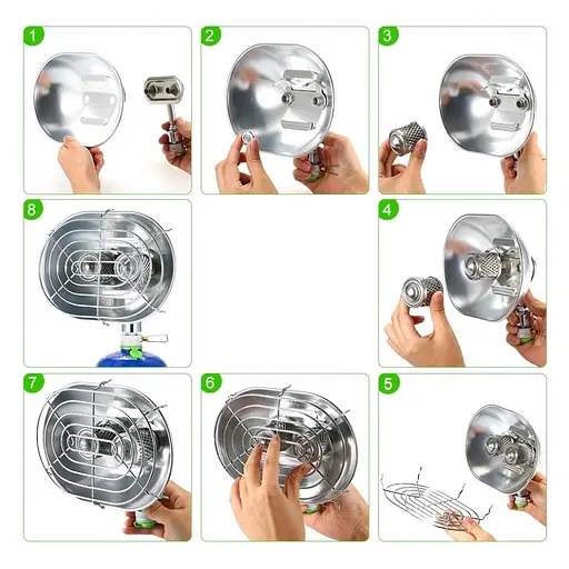 Набір обігрівач газовий BRS-H22 і газовий балон нарізний бутановий Quest 450 г - фото 10