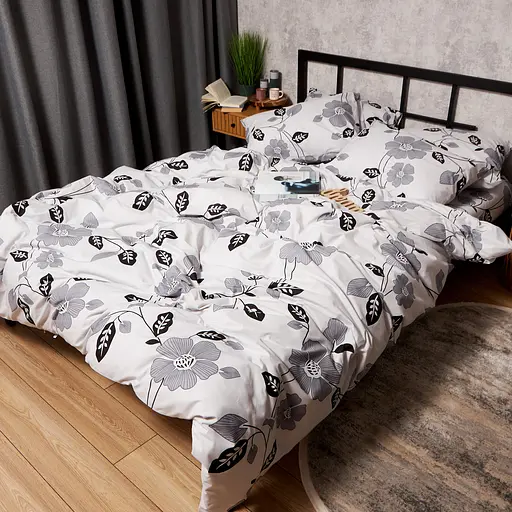 Комплект постільної білизни Moon&Star Бязь Gold Люкс Misty Petals King Size 220x240 наволочки 2х40х60 - фото 5