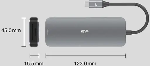 Док-станция - хаб Usb-C Silicon Power 8-in-1 SR30 Docking Station - фото 5