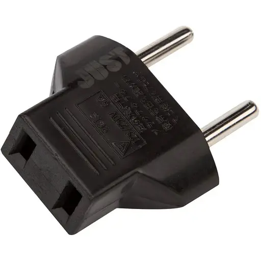 Адаптер Just USA 2 EU Plug з американською на євро розетку (PLG-USA2EU-BLK)