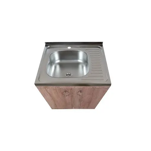 Тумба для кухні з накладною мийкою ЛДСП 60х60х83 см Дуб Трюфель (52867-01112) - фото 3