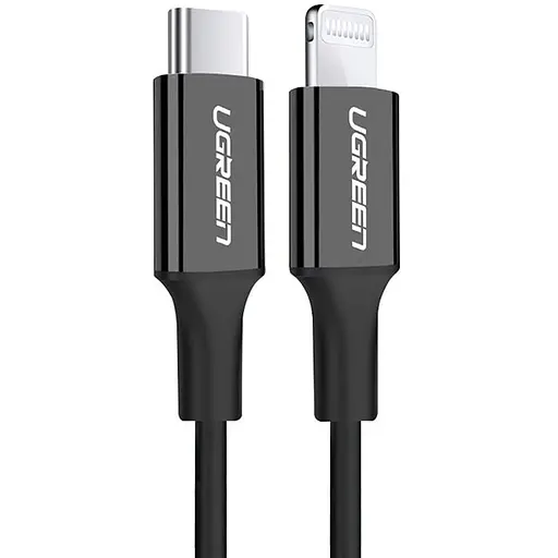 Кабель USB 2.0 Ugreen Type-C M-Lightning M 1 м 3A Nickel Plating ABS Shell Чорний US171