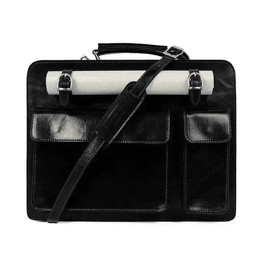 Кожаный мужской портфель Time Resistance 30.5х39.5х10 см sum0026024 - фото 2