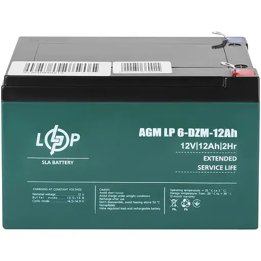 Акумулятор LogicPower LP 6-DZM-12 Ah тяговий свинцево-кислотний (LP3536) - фото 3