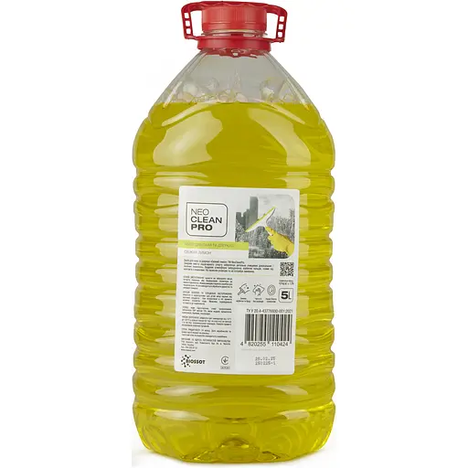 Засіб для скла та дзеркал NeoCleanPro Свіжий лимон, 5 л