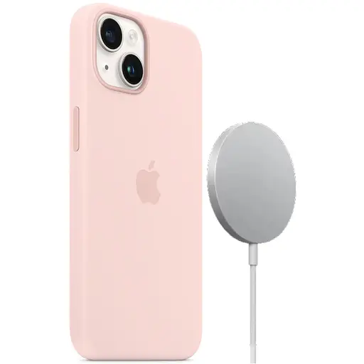 Оригинальный силиконовый чехол Apple Silicone Case MagSafe для iPhone 14 Plus Light Pink (MPT73ZE/A)