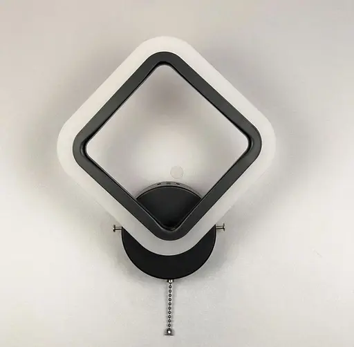 Геометричний світлодіодний настінний світильник в чорному корпусі Line F Арт. 2400/1S BK - фото 3