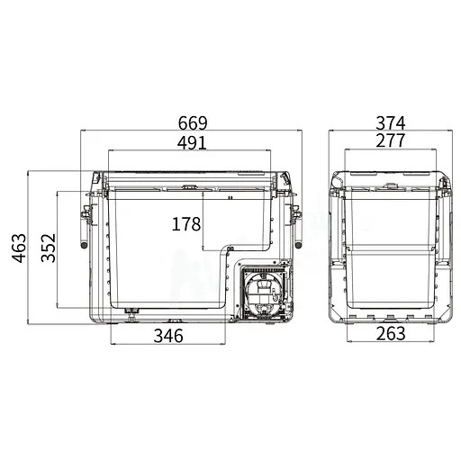 Компрессорный автохолодильник Alpicool ICF41 (40 литров) - фото 5