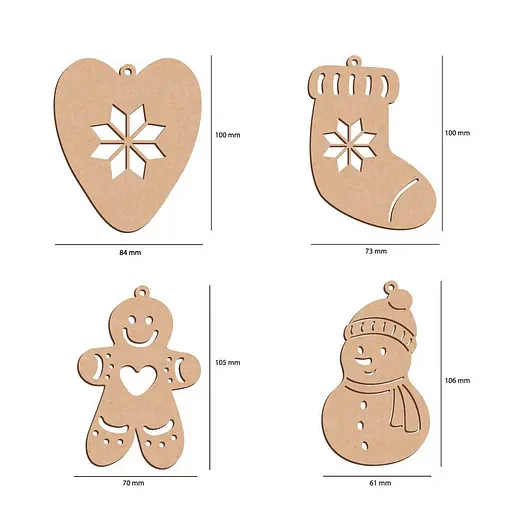 Набор елочных украшений "Зимние атрибуты" Fabrika Decoru FDZ-533, 10 шт - фото 3