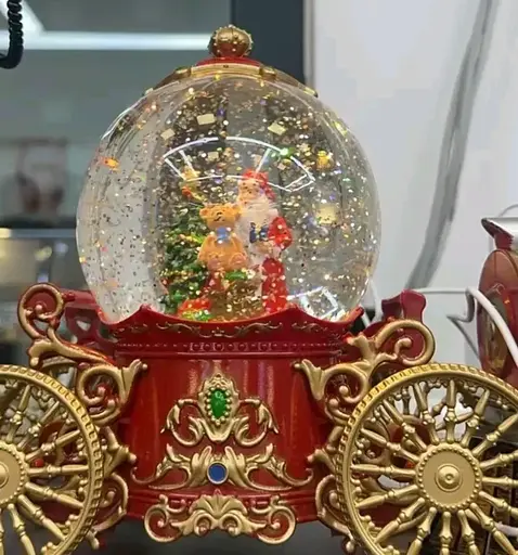 Снежный шар Карета SH2501 с автоподдувом LED и музыкой - фото 2