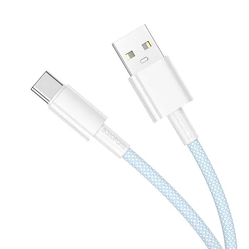 Дата кабель Borofone BX117 Source USB to Type-C 3A (1m) Blue - фото 2