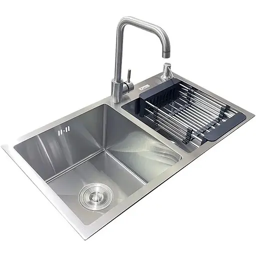 Комплект мийка + змішувач Romzha Arta U-730SDN (B) - фото 3