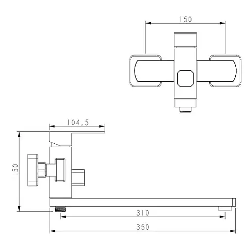 Змішувач для ванни WEZER PRO7A-02 - фото 2