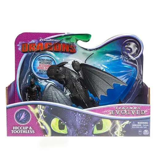 Игровой набор Dragons Как укротить дракона 3: Дракон Беззубик и викинг Иккинг (SM66621/6370) - фото 1