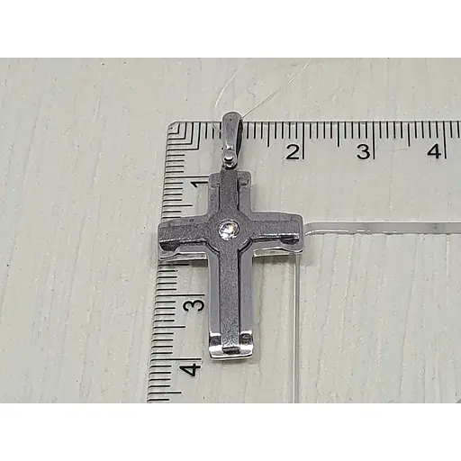 Срібний хрестик Qvaliz з фіанітом. 903SU51 - фото 3